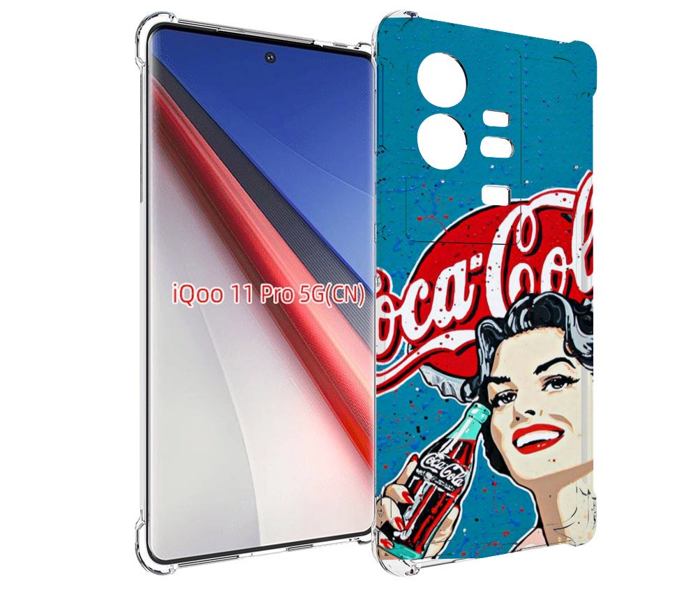 

Чехол бампер MyPads вкусная кола картинка для Vivo iQOO 11 Pro п..., Прозрачный, Tocco