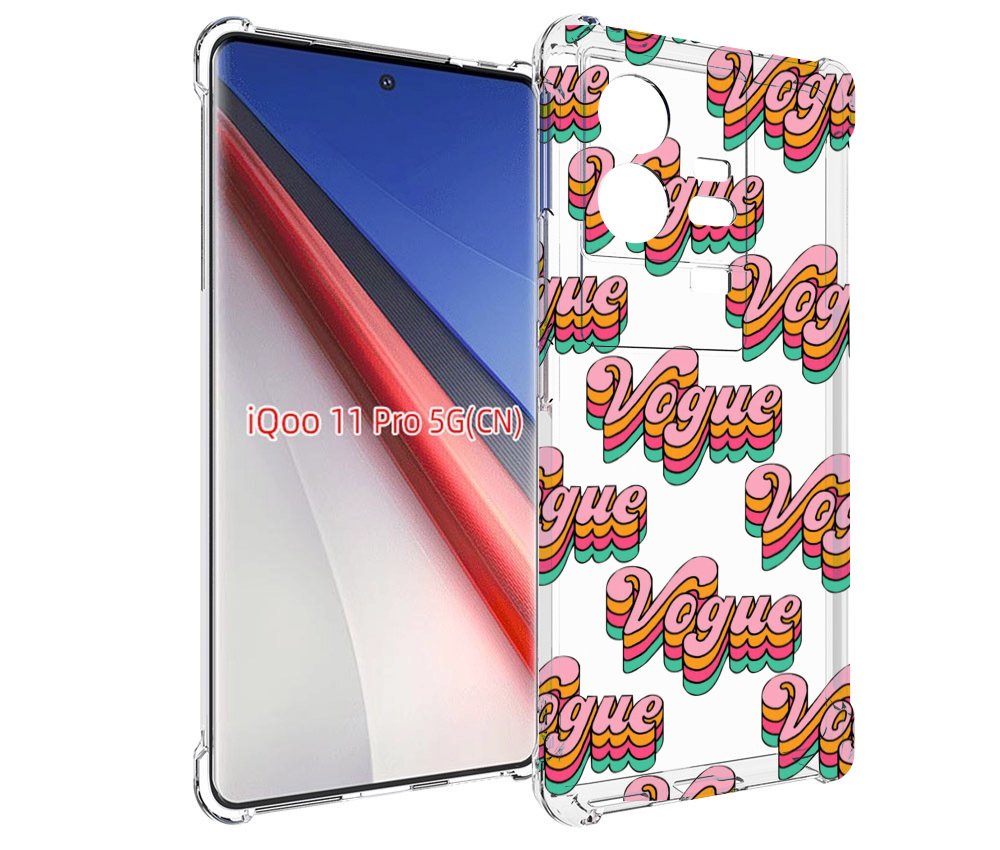 

Чехол бампер MyPads вогуе для Vivo iQOO 11 Pro противоударный, Прозрачный, Tocco