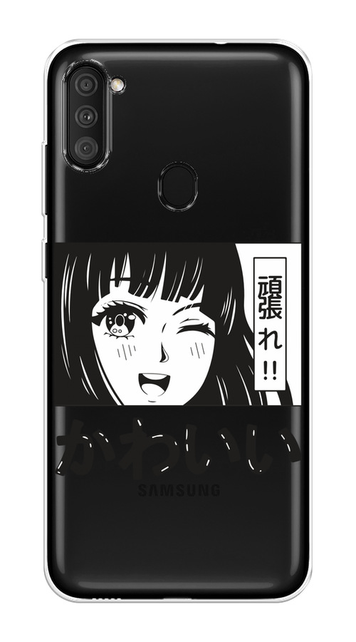 

Чехол на Samsung Galaxy A11/M11 "Cute anime girl", Черный;серый;прозрачный;белый, 2100150-1