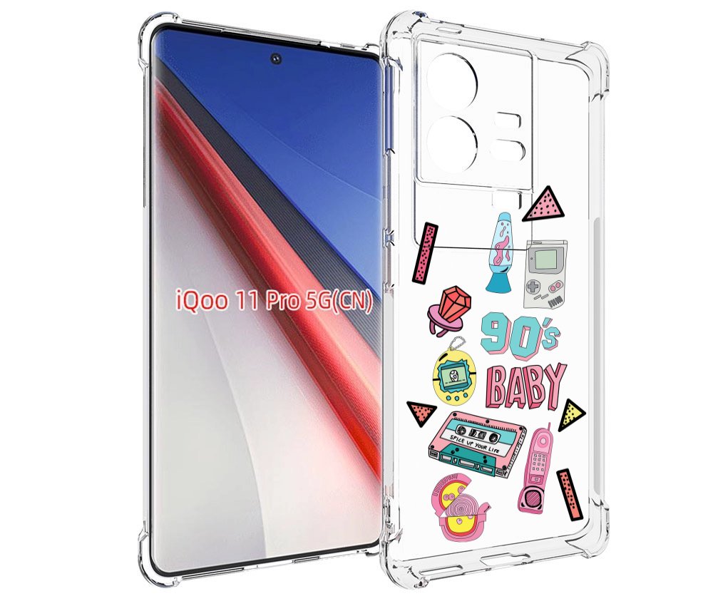 

Чехол бампер MyPads гаджеты-90х для Vivo iQOO 11 Pro противоударный, Прозрачный, Tocco