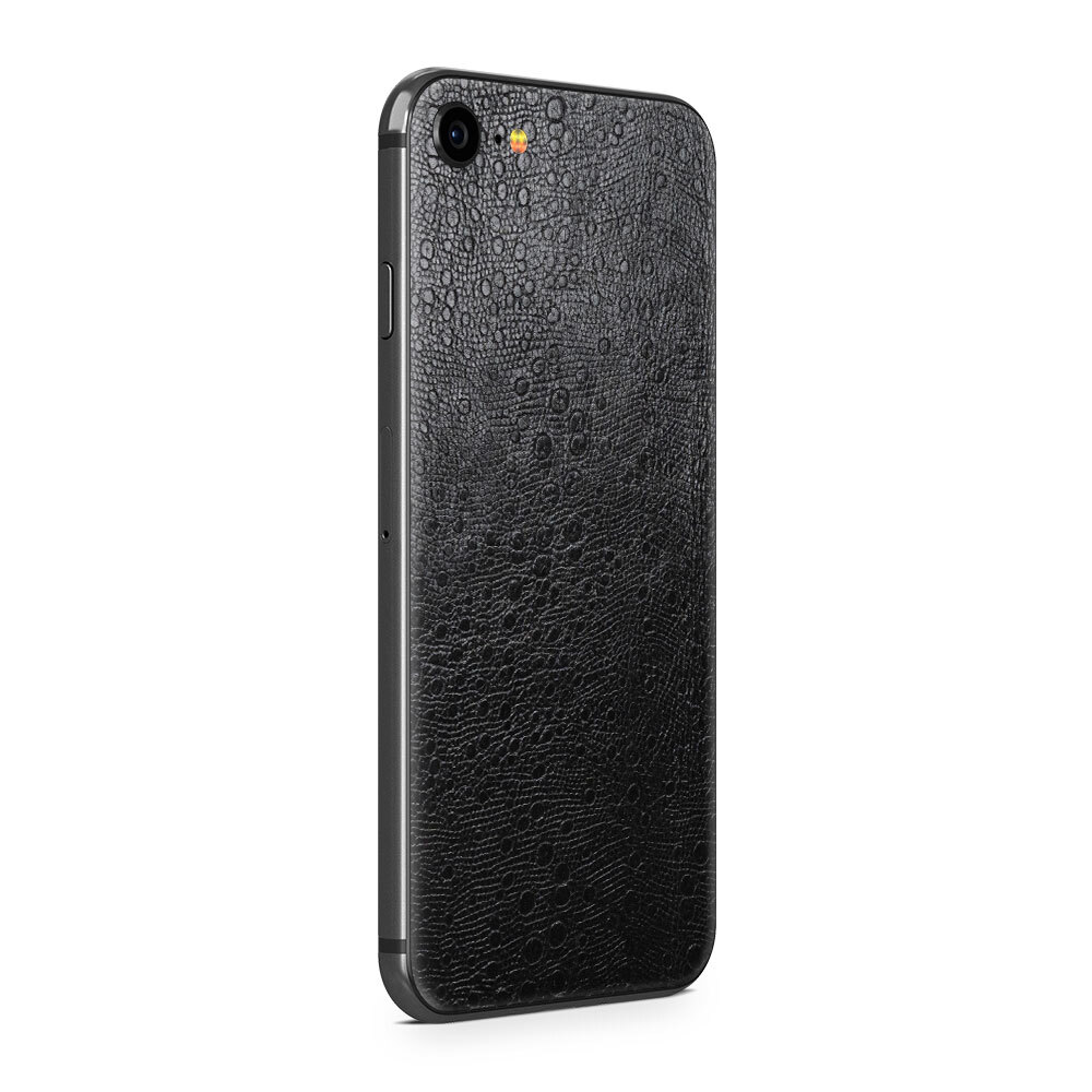 

Наклейка Glueskin из натуральной кожи Ostrich для Apple iPhone 8, Черный