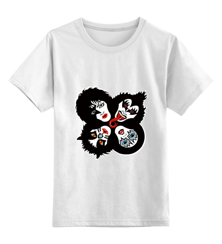 

Футболка детская Printio Rock group kiss цв. белый р. 152, Rock group kiss