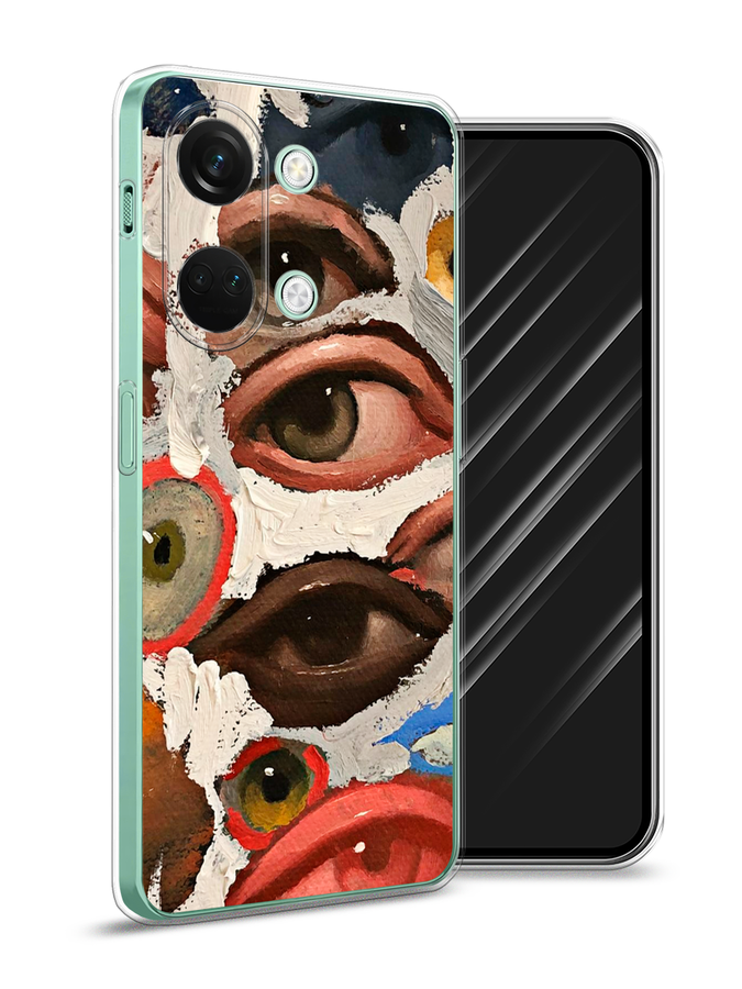 

Чехол Awog на OnePlus Nord 3 "Глаза масляная живопись", Серый;бежевый;красный, 154050-7