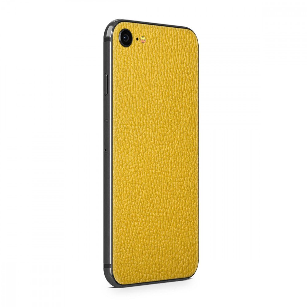 

Наклейка Glueskin из натуральной кожи Classic для Apple iPhone SE 2020, Желтый