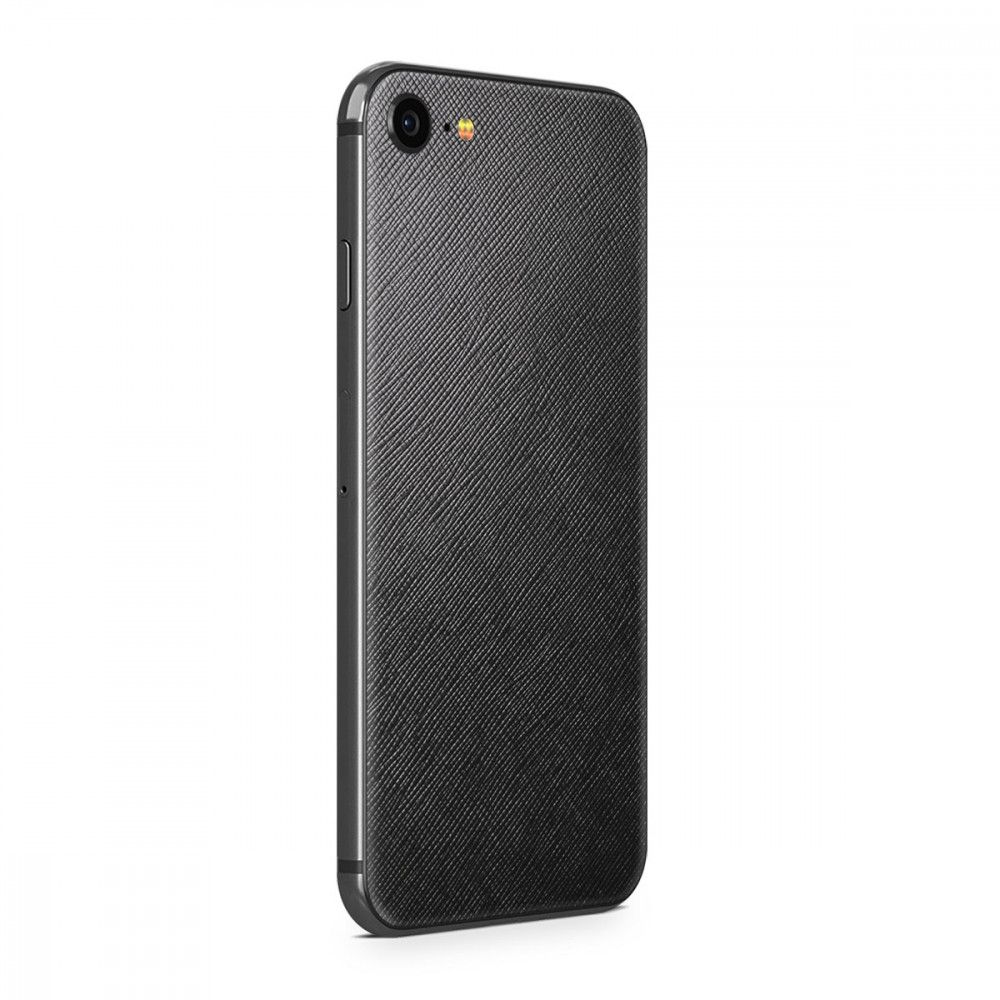 

Наклейка Glueskin из натуральной кожи Saffiano для Apple iPhone SE 2020, Черный