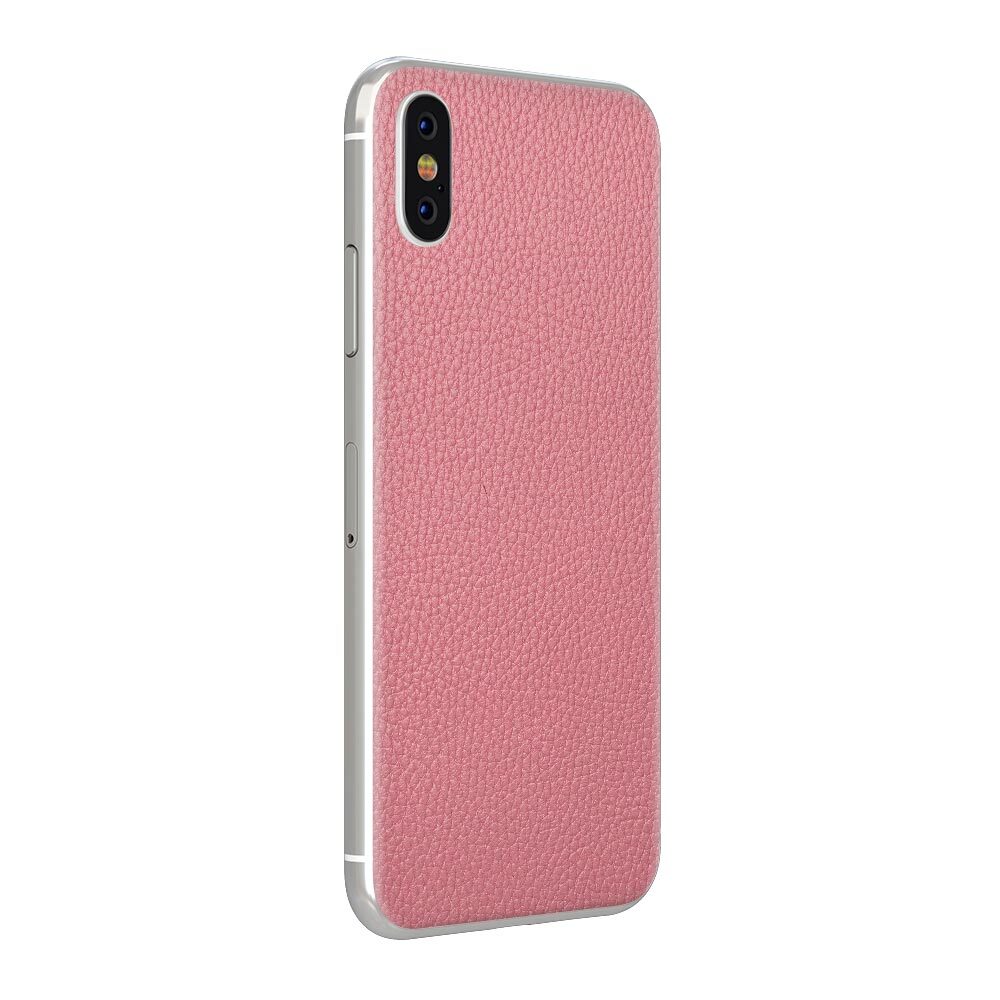 

Наклейка Glueskin из натуральной кожи Classic для Apple iPhone X, Розовый