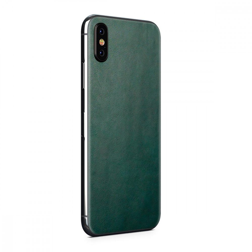 

Наклейка Glueskin из натуральной кожи Just Green для Apple iPhone X, Зеленый