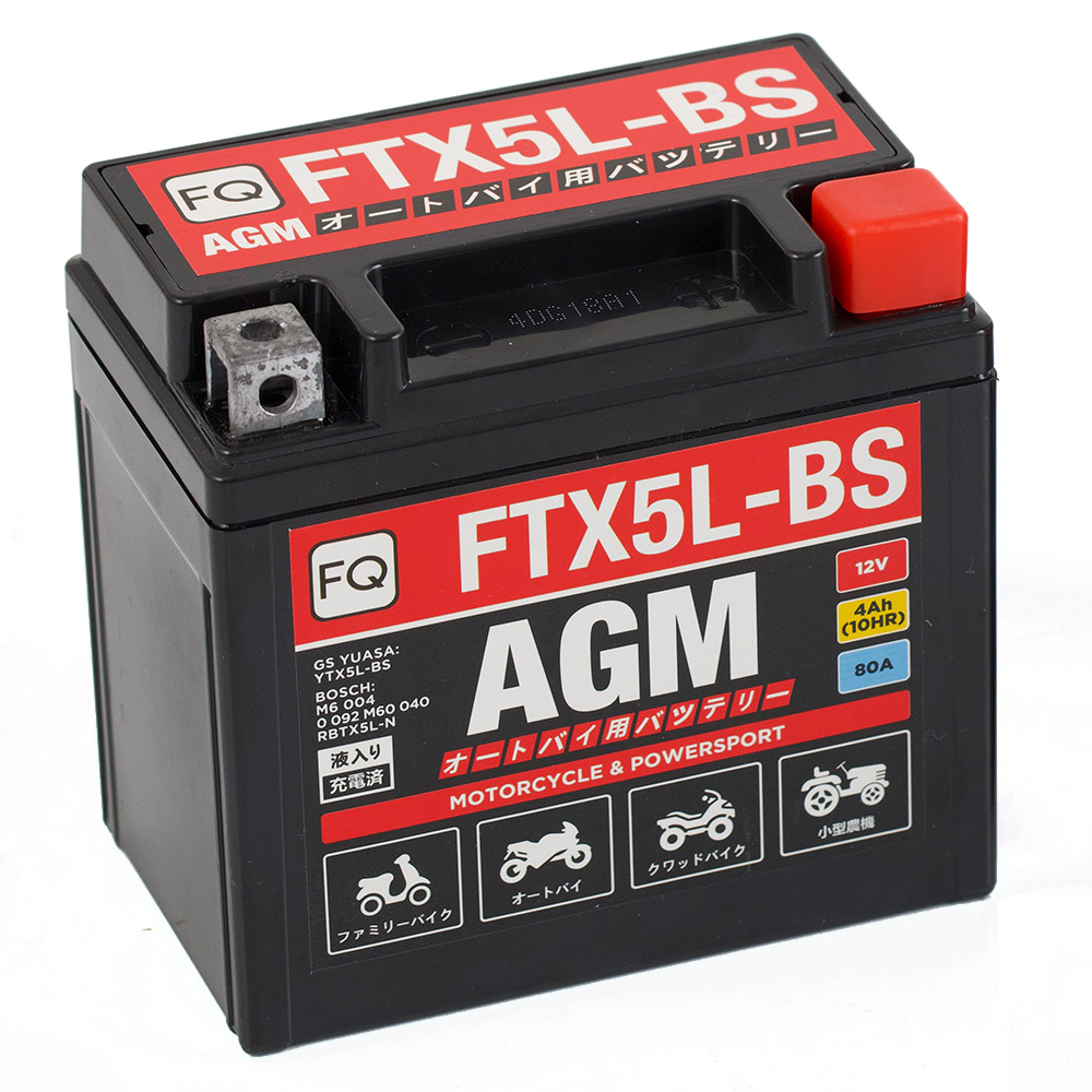 

Аккумулятор FQ FTX5L-BS (12В 4Ач 80А 113х70х105мм) обратная полярность, FTX5L-BS