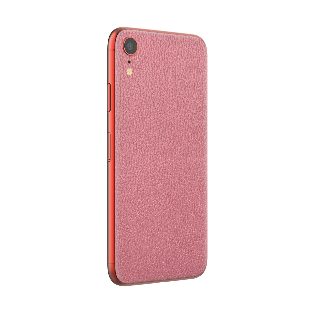 

Наклейка Glueskin из натуральной кожи Classic для Apple iPhone Xr, Розовый