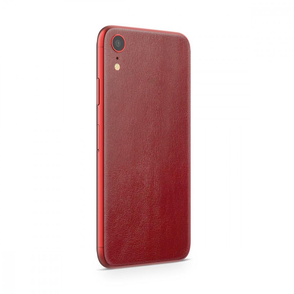 

Наклейка Glueskin из натуральной кожи Just Red для Apple iPhone Xr, Красный