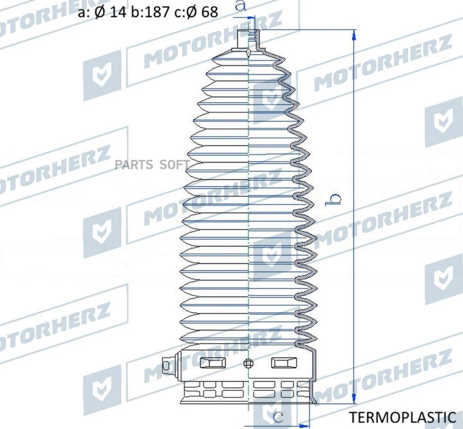 

Пыльник рулевой рейки Motorherz rdz0134mg