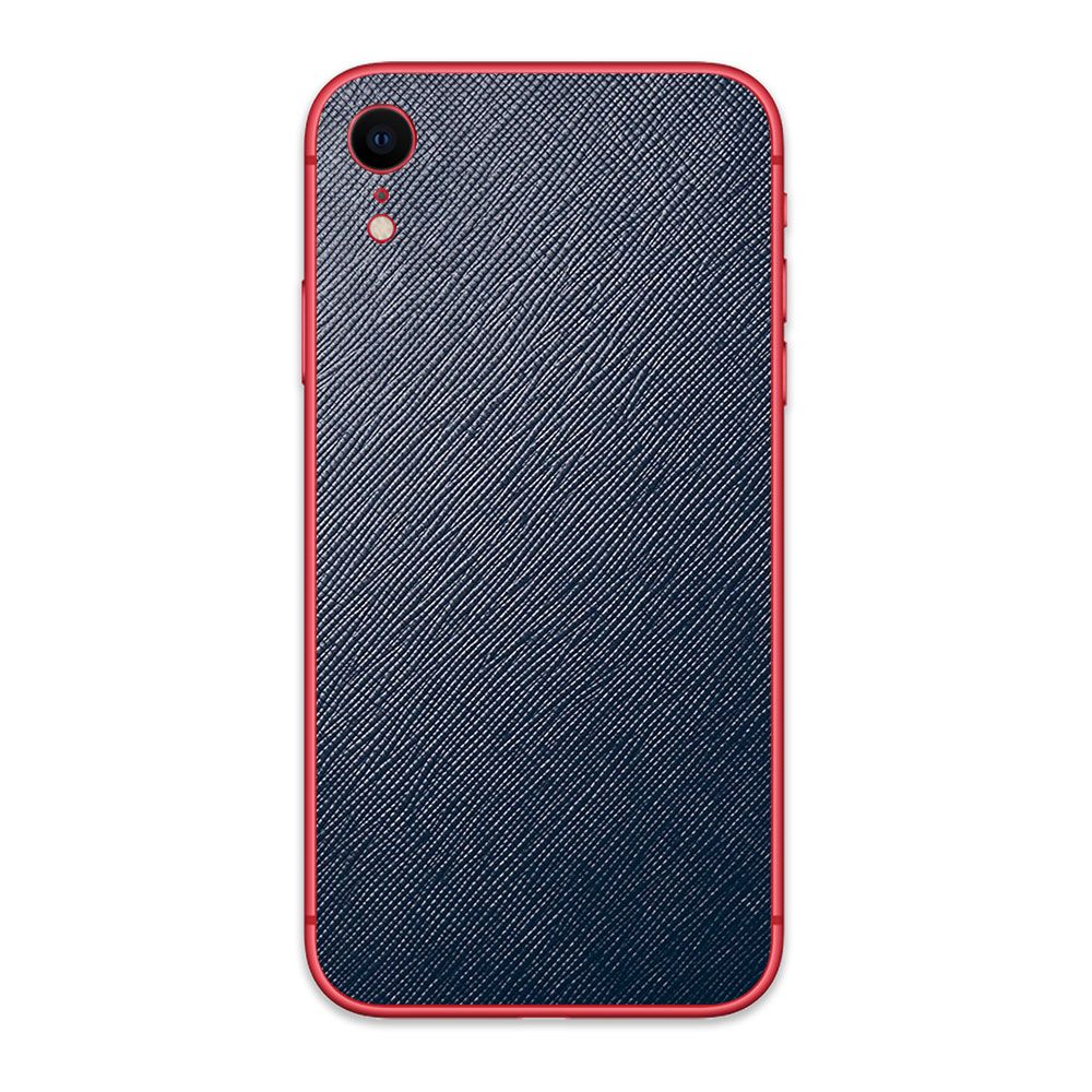 

Наклейка Glueskin из натуральной кожи Saffiano для Apple iPhone Xr, Синий