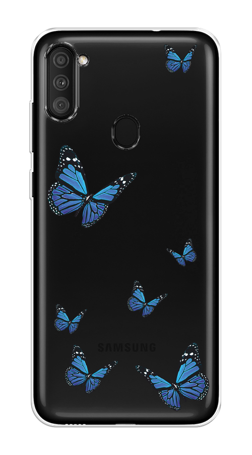 

Чехол на Samsung Galaxy A11/M11 "Blue butterflies", Синий;черный, 2100150-1