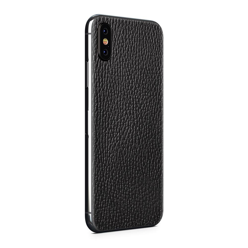 

Наклейка Glueskin из натуральной кожи Classic для Apple iPhone Xs, Черный