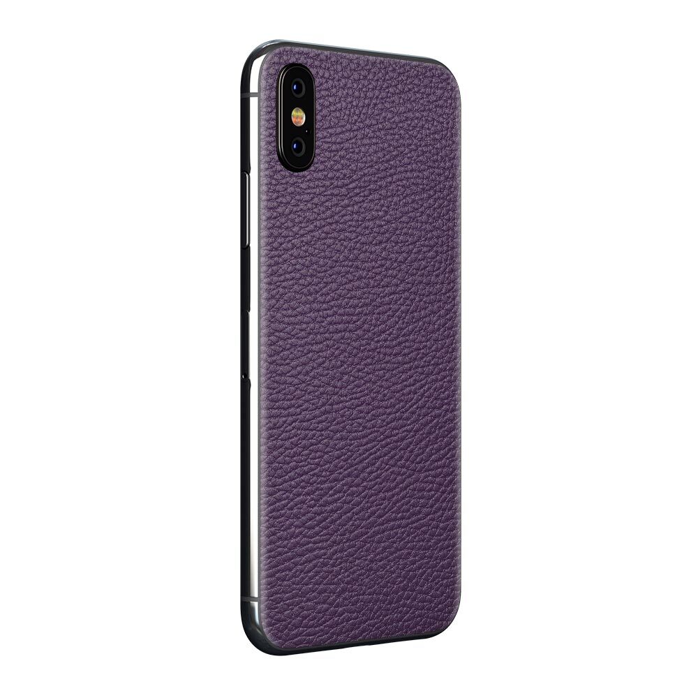 

Наклейка Glueskin из натуральной кожи Classic для Apple iPhone Xs, Фиолетовый
