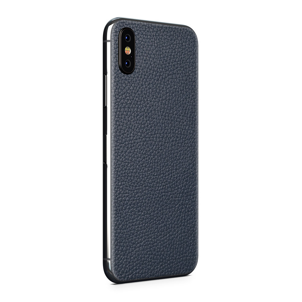 

Наклейка Glueskin из натуральной кожи Classic для Apple iPhone Xs Max, Синий