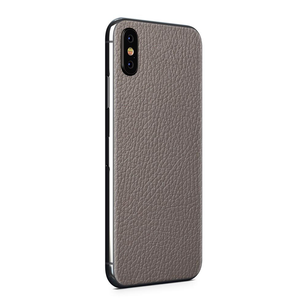 

Наклейка Glueskin из натуральной кожи Classic для Apple iPhone Xs Max, Серый