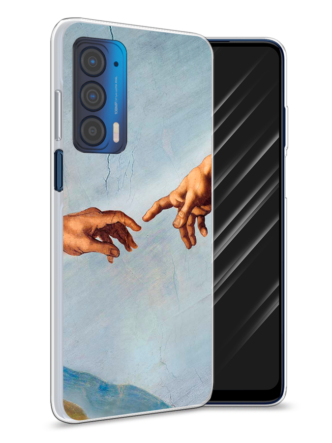 

Чехол Awog на Motorola Edge (2021) "Сотворение Адама", Разноцветный, 242950-9