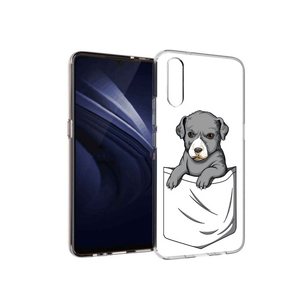 

Чехол MyPads Tocco для Vivo V17 Neo собачка в кармане (PT226959.388.611), Прозрачный, Tocco