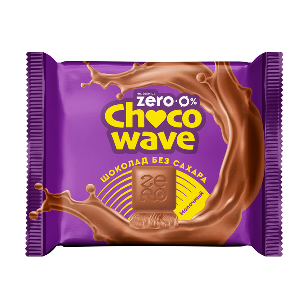 Шоколад Mr. Djemius Zero Chocowave молочный без сахара ассорти 60 г