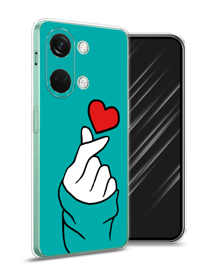 

Чехол Awog на OnePlus Nord 3 "Маленькое сердечко", Голубой;белый;красный, 154050-7