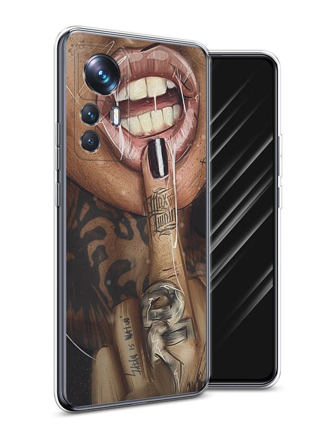 

Чехол Awog на Xiaomi 12T Pro / Сяоми 12T Про "Девушка с татуировками", Бежевый;розовый;черный
