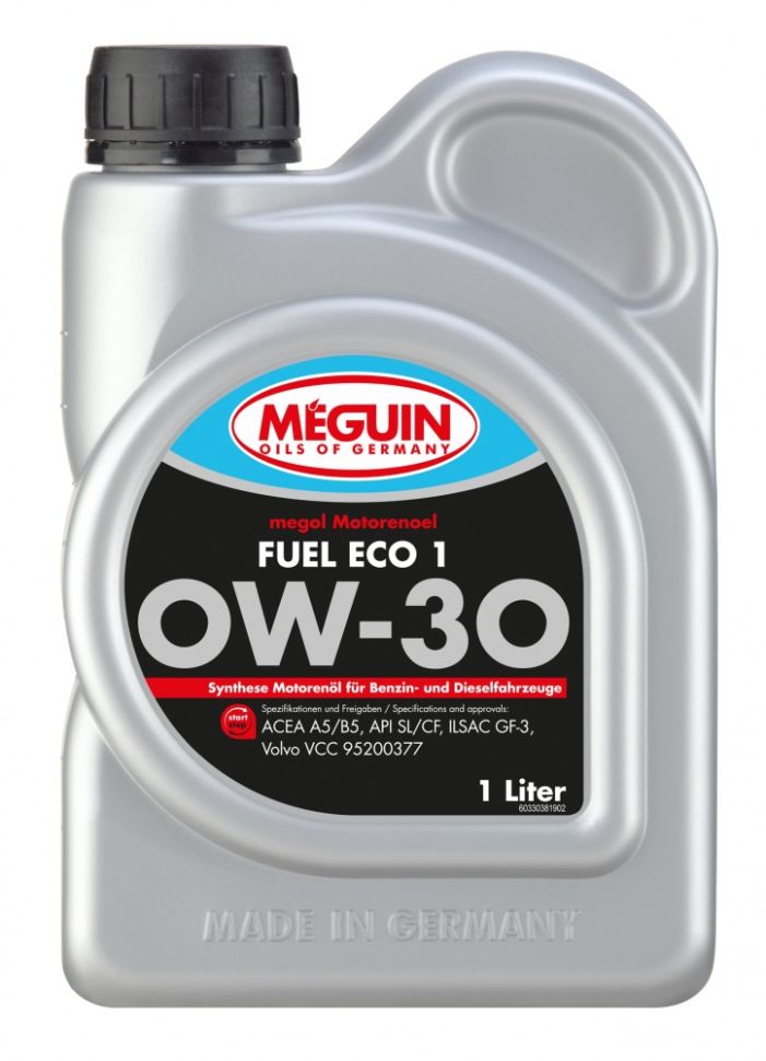 Моторное масло Meguin синтетическое Megol Motorenoel Fuel Eco 1 0W30 Cf-4/Sl A5/B5 Gf-3 1л