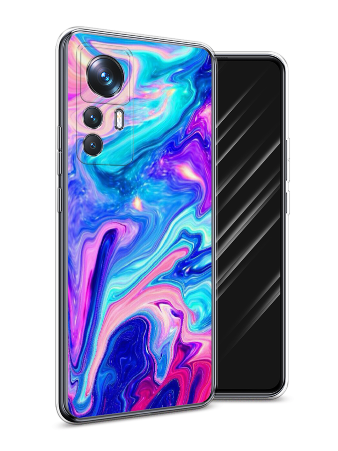 

Чехол Awog на Xiaomi 12T Pro / Сяоми 12T Про "Потеки краски", Розовый