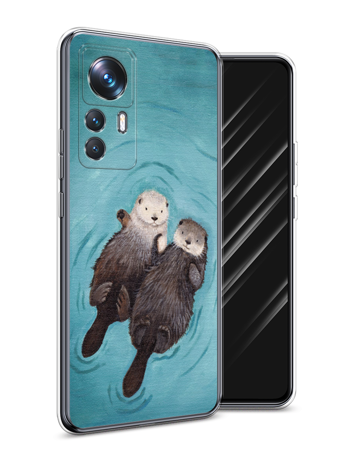 

Чехол Awog на Xiaomi 12T Pro / Сяоми 12T Про "Парочка бобров", Голубой