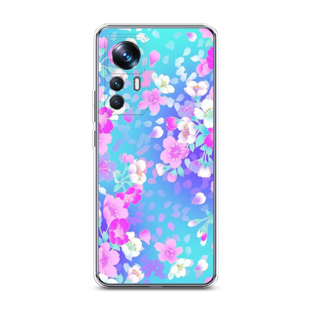 

Чехол Awog на Xiaomi 12T Pro / Сяоми 12T Про "Яблоневые цветы", Голубой;розовый;белый