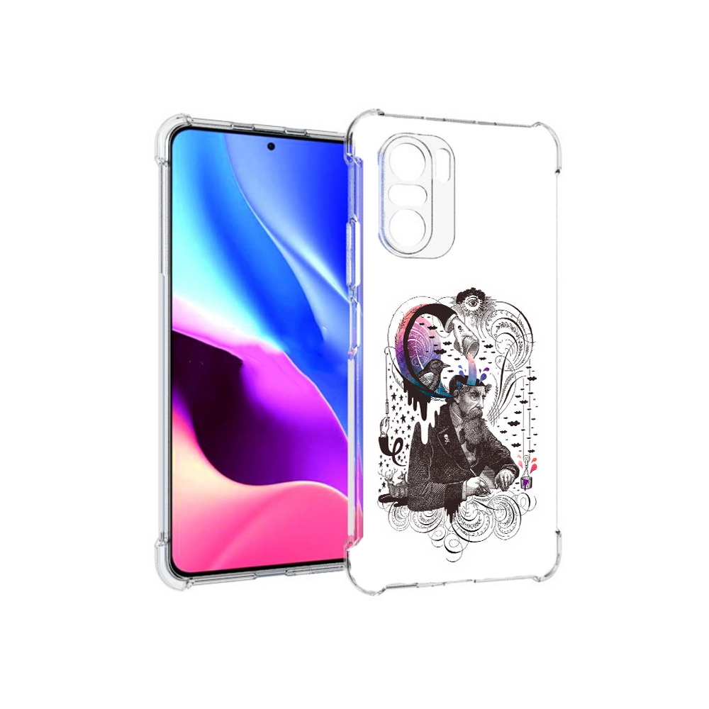 

Чехол MyPads Tocco для Xiaomi Redmi K40 абстракция думающий мужчина (PT158239.260.210), Прозрачный, Tocco