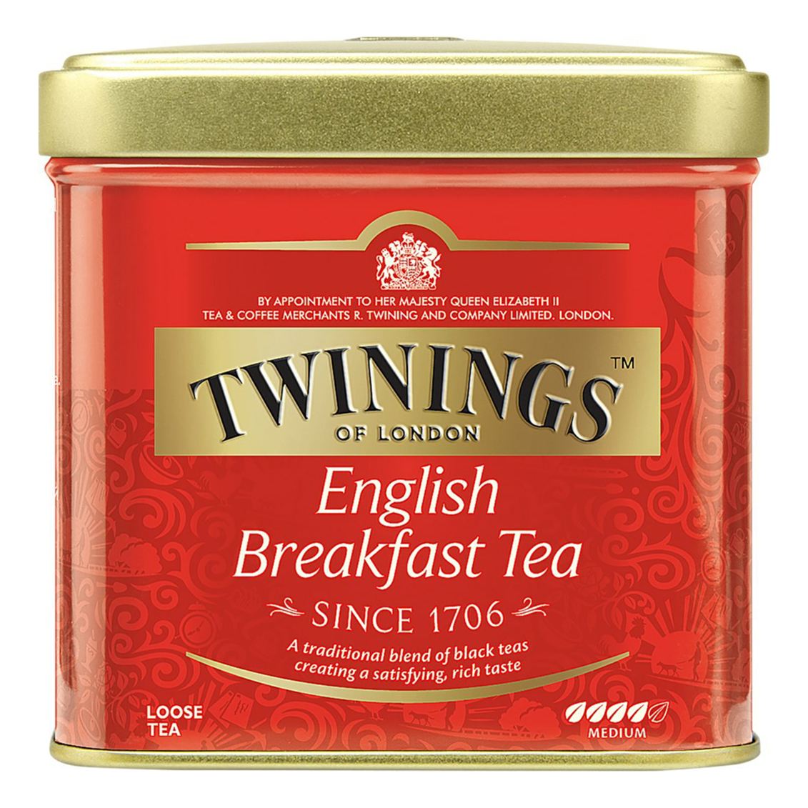 

Чай черный Twinings English Breakfast листовой железная банка 100 г