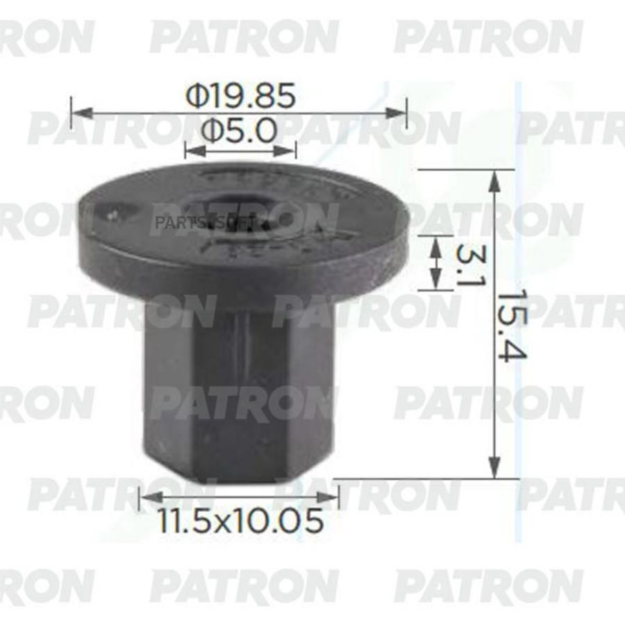 Гайка Пластмассовая Gm Применяемость: Подкрылки PATRON арт.P372421