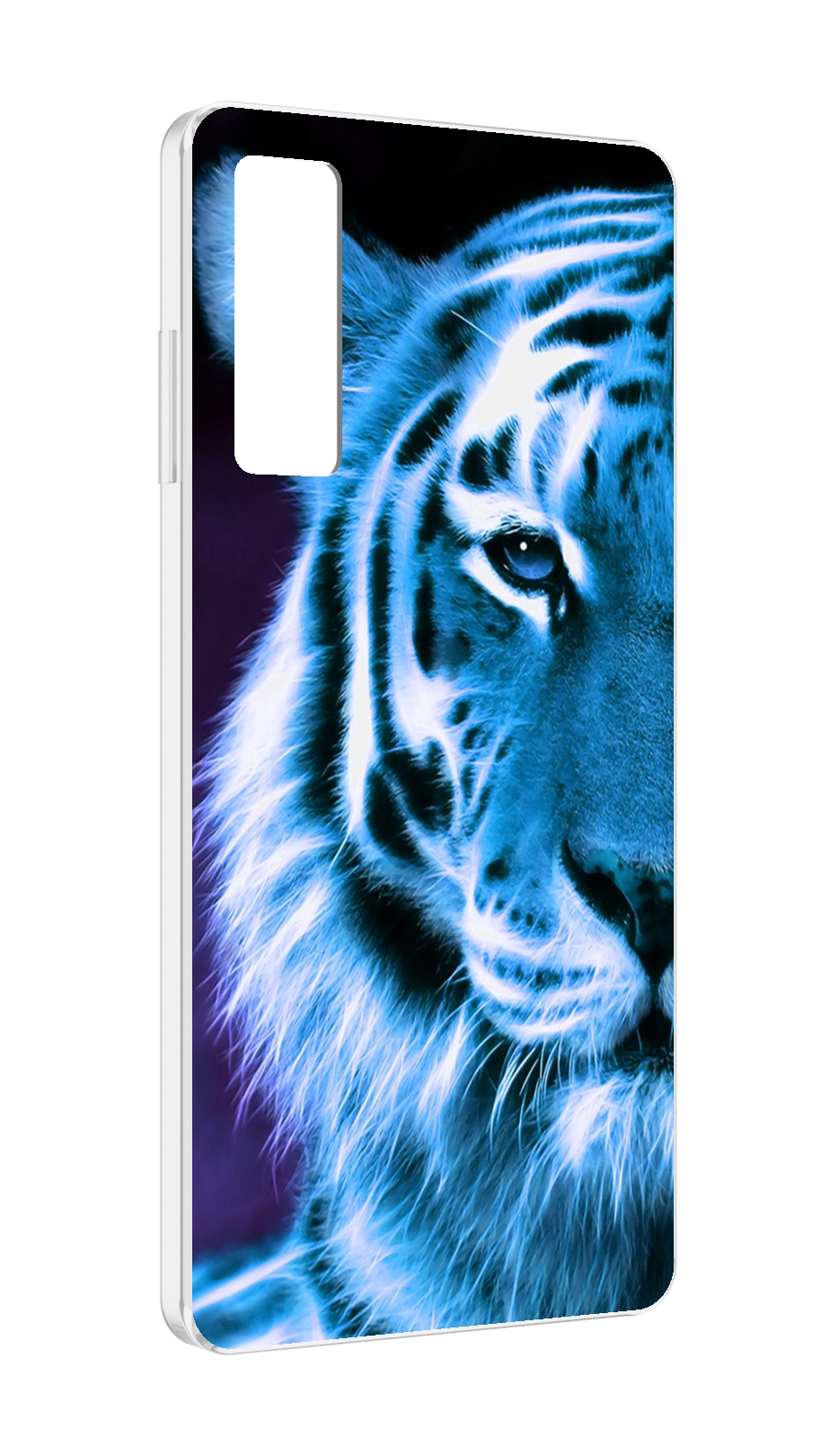 

Чехол MyPads Половина-тигра мужской для TCL 20 5G, Прозрачный, Tocco