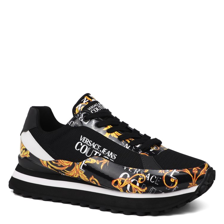

Кроссовки мужские Versace Jeans Couture 76YA3SE1 черные 42 EU, Черный, 76YA3SE1