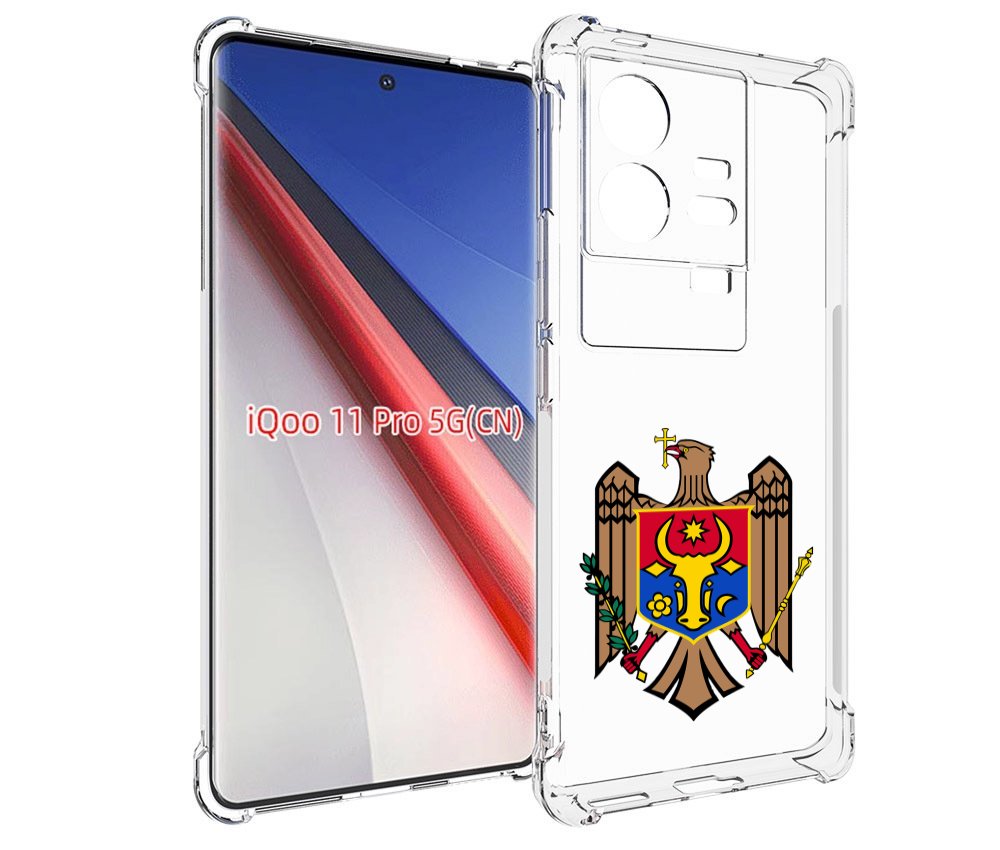

Чехол бампер MyPads герб-молдовы для Vivo iQOO 11 Pro противоуда..., Прозрачный, Tocco