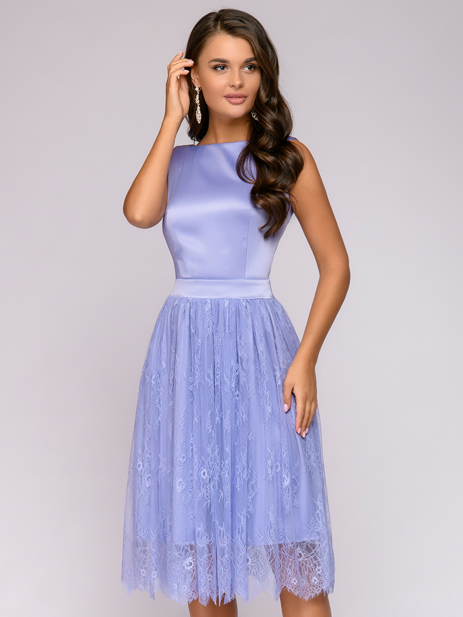 

Платье женское 1001dress 0122001-02236 голубое 44, 0122001-02236