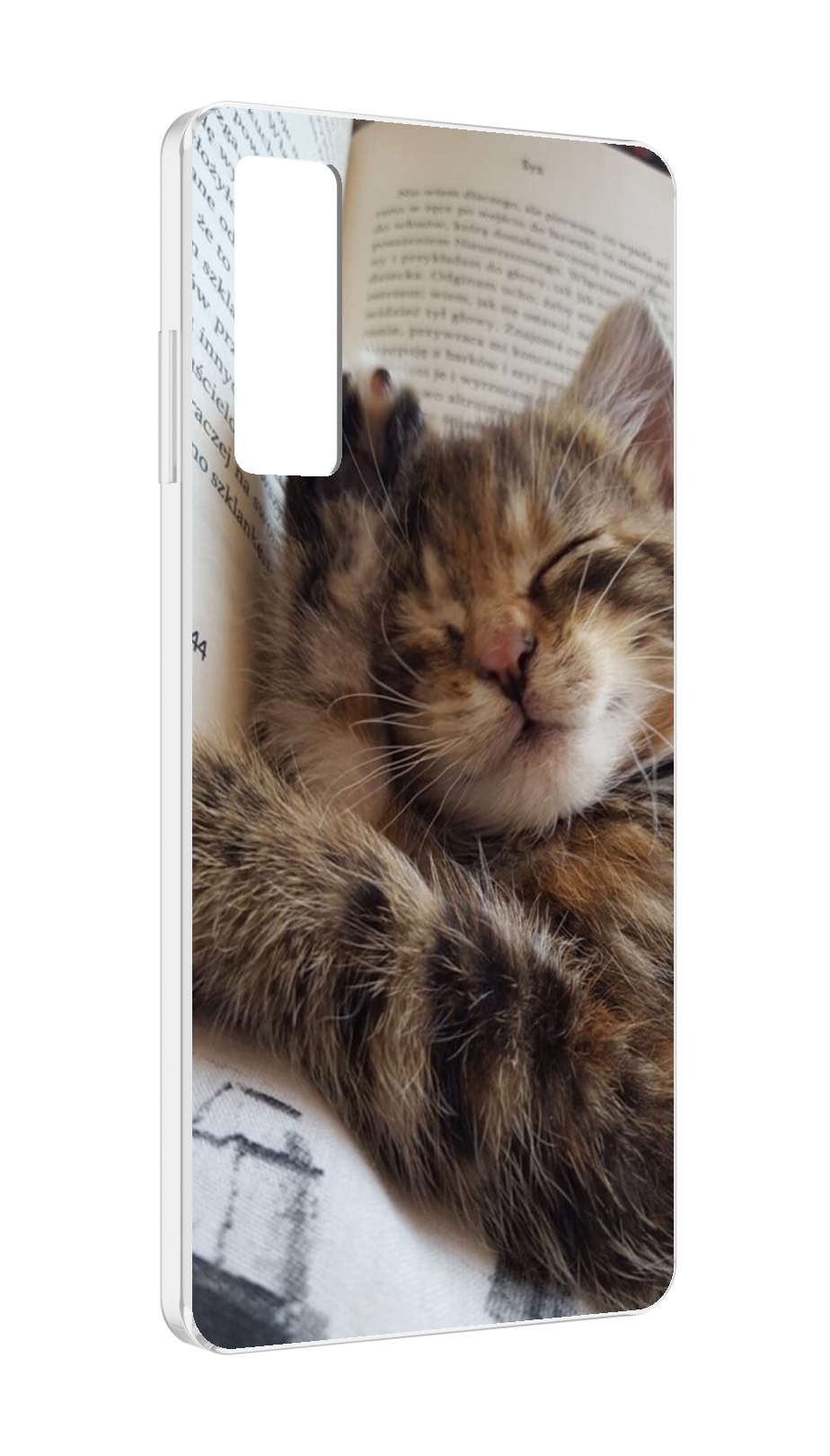 

Чехол MyPads Спящий-котенок для TCL 20 5G, Прозрачный, Tocco
