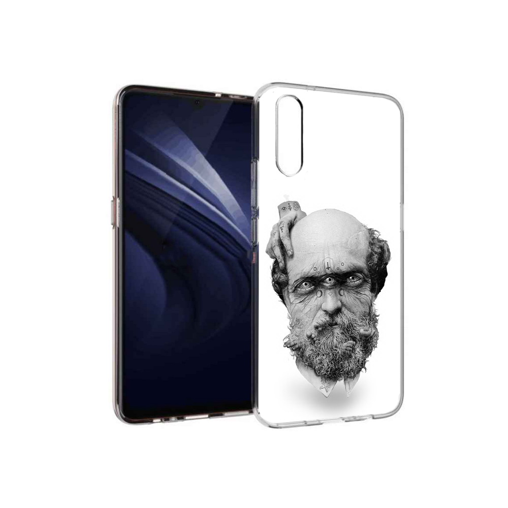 

Чехол MyPads Tocco для Vivo V17 Neo страшный бородатый мужчина абстракция, Прозрачный, Tocco