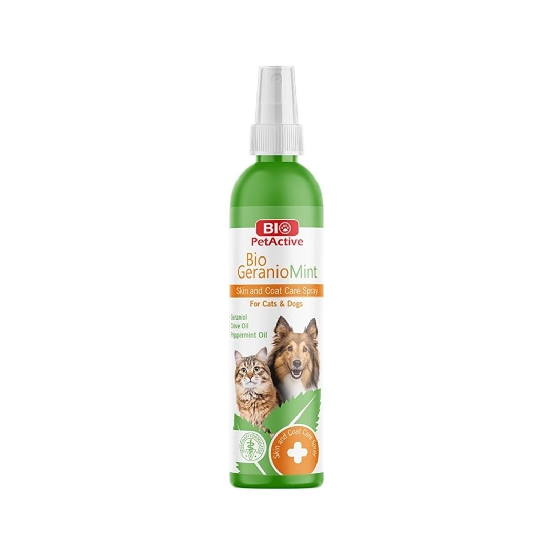 

Спрей для ухода за кожей и шерстью кошек и собак BioPetActive Bio Geraniomint, 100 мл