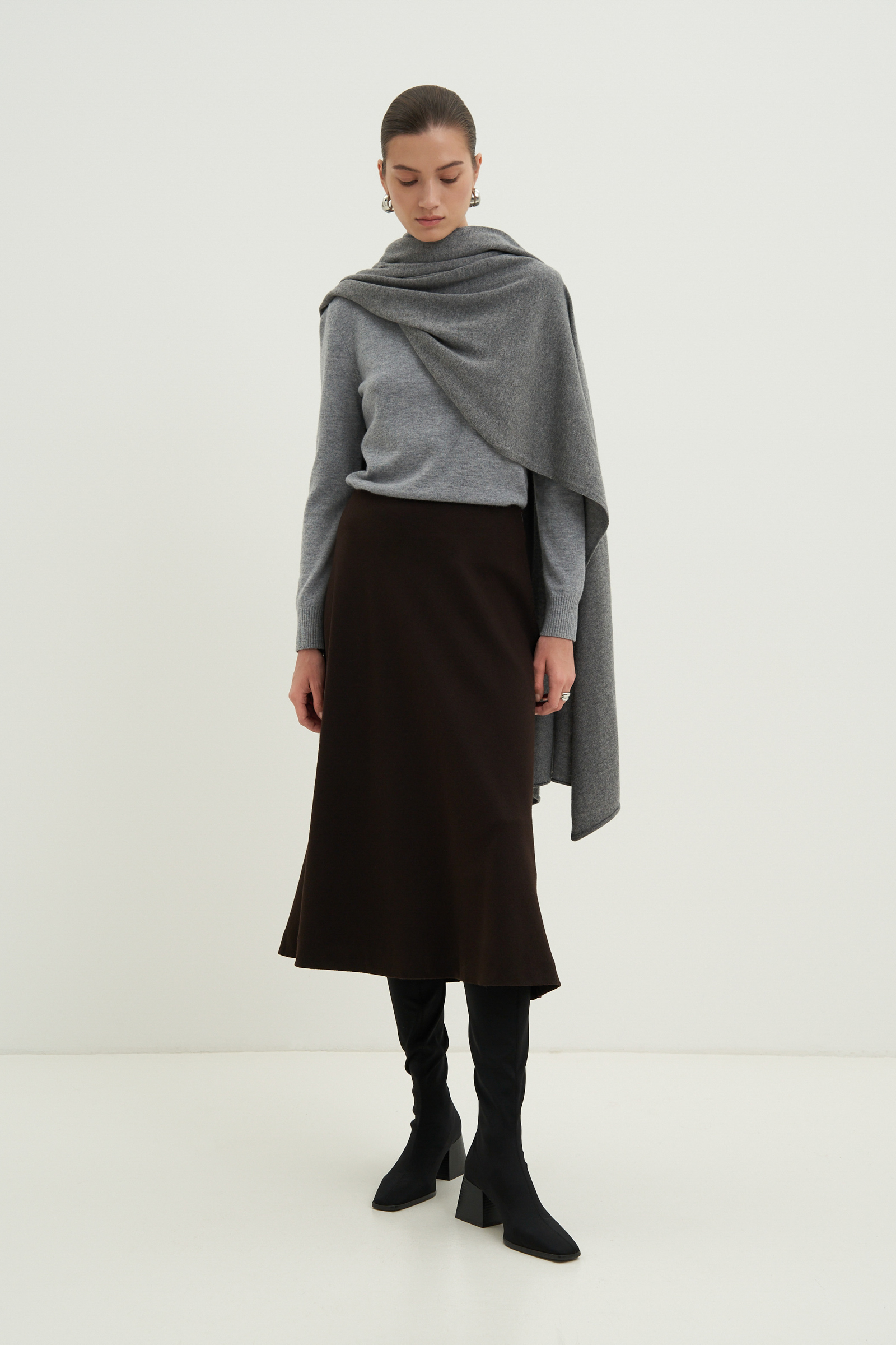 

Юбка женская Finn Flare FWD11096 коричневая XS, Коричневый, FWD11096