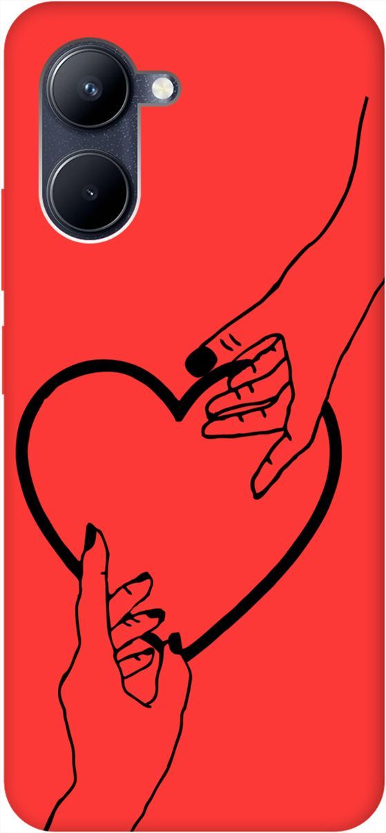 

Силиконовый чехол на realme C33 с принтом "Hands" красный, Красный;серый, 1577200