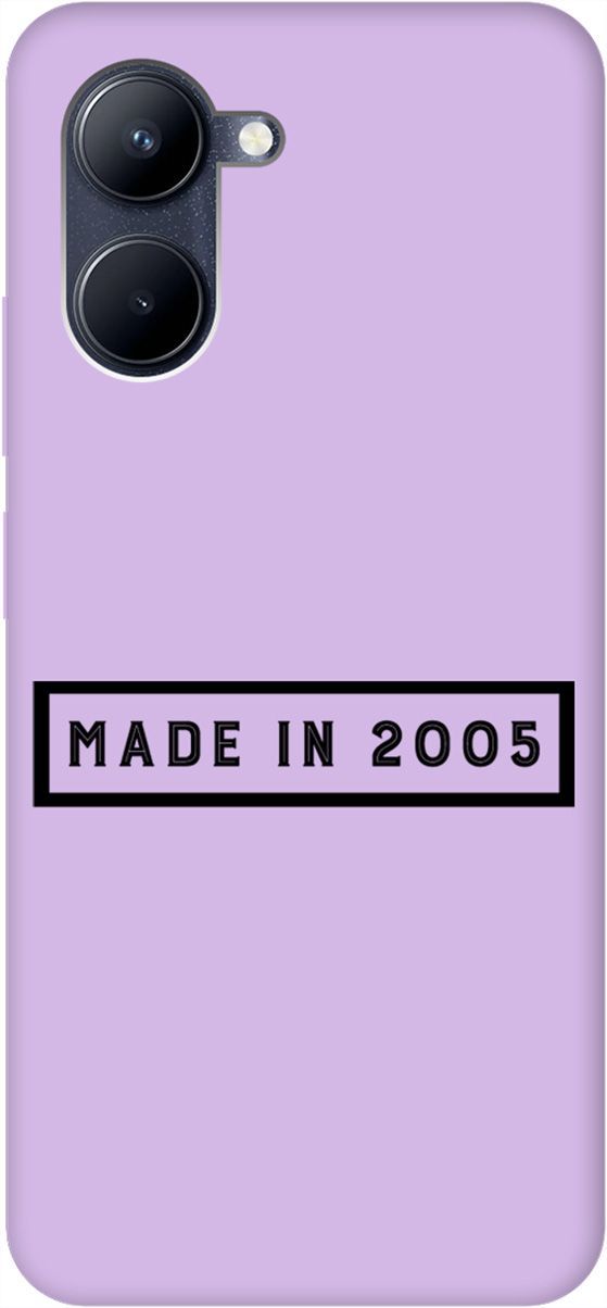 

Силиконовый чехол на realme C33 с принтом "2005" сиреневый, Фиолетовый;черный, 1577200