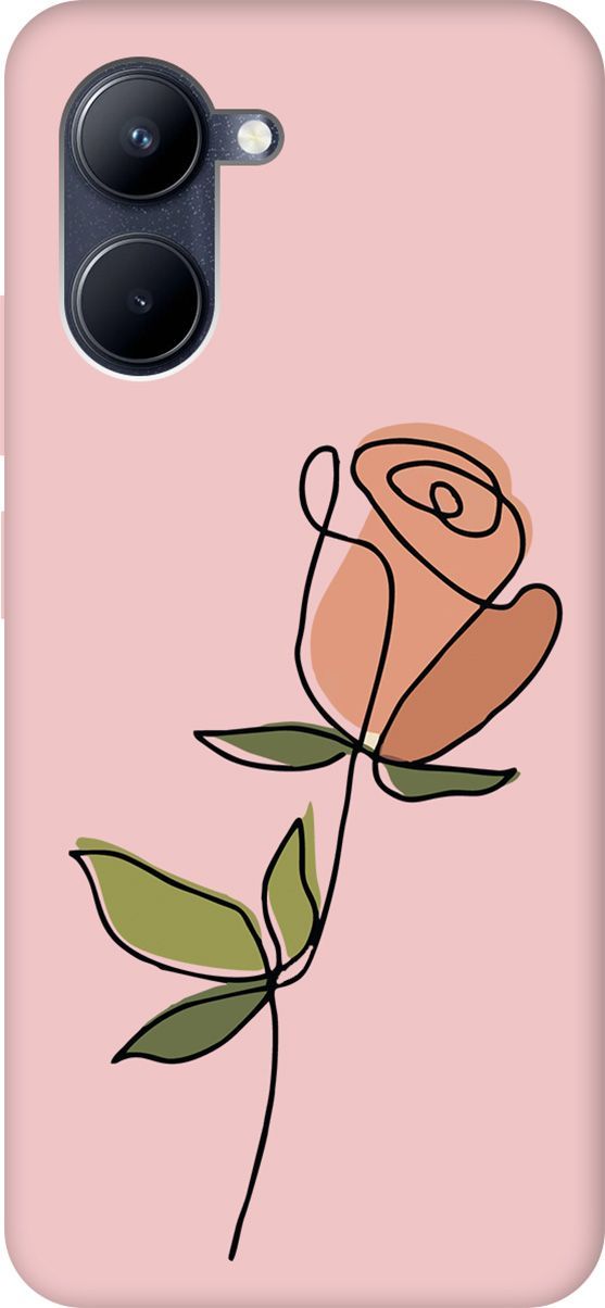 

Силиконовый чехол на realme C33 с принтом "Rose" розовый, Зеленый;розовый, 1577300