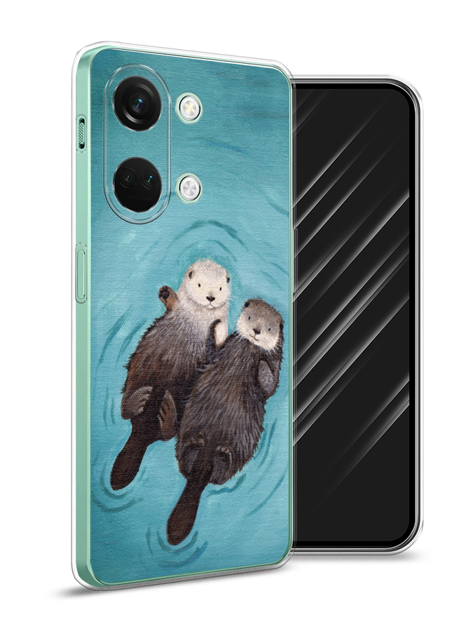 

Чехол Awog на OnePlus Nord 3 "Парочка бобров", Голубой, 154050-10