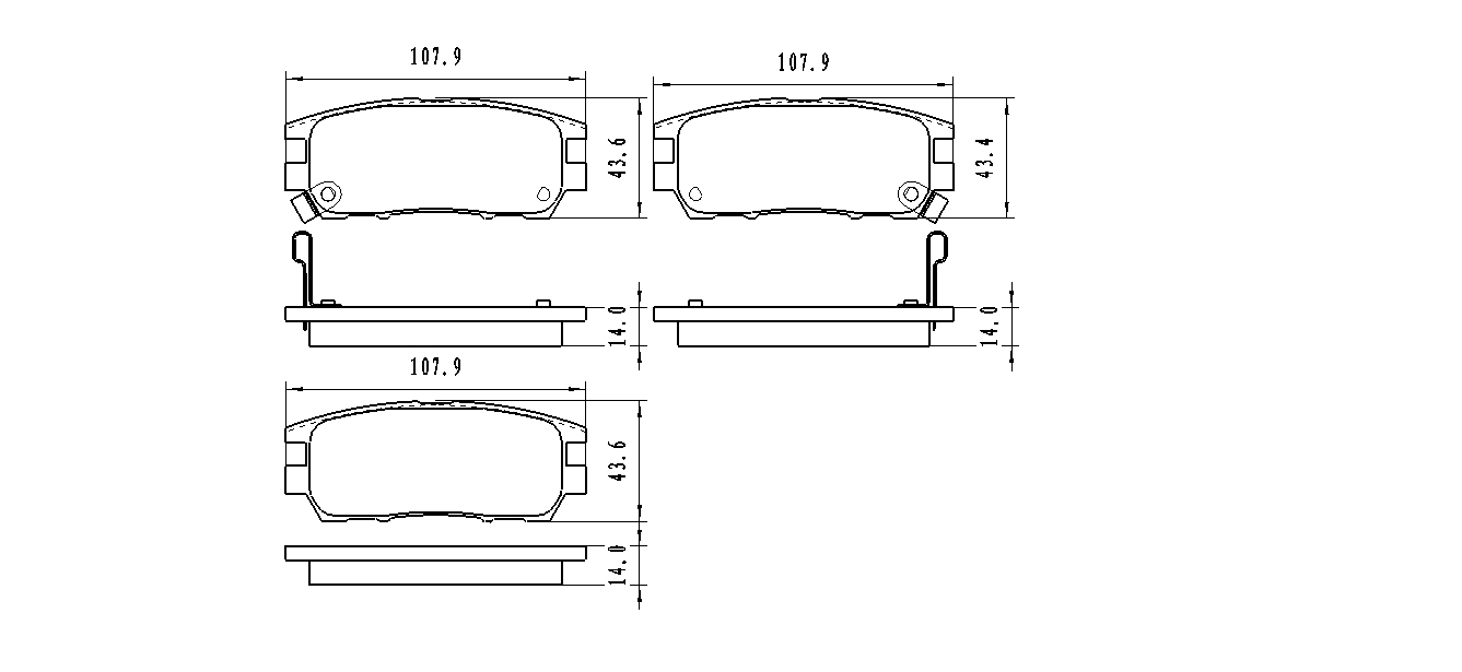 

WINKOD W240502BP_колодки дисковые задние!\ Mitsubishi Pajero 2.4-2.8TD 90-94/Space Gear 95