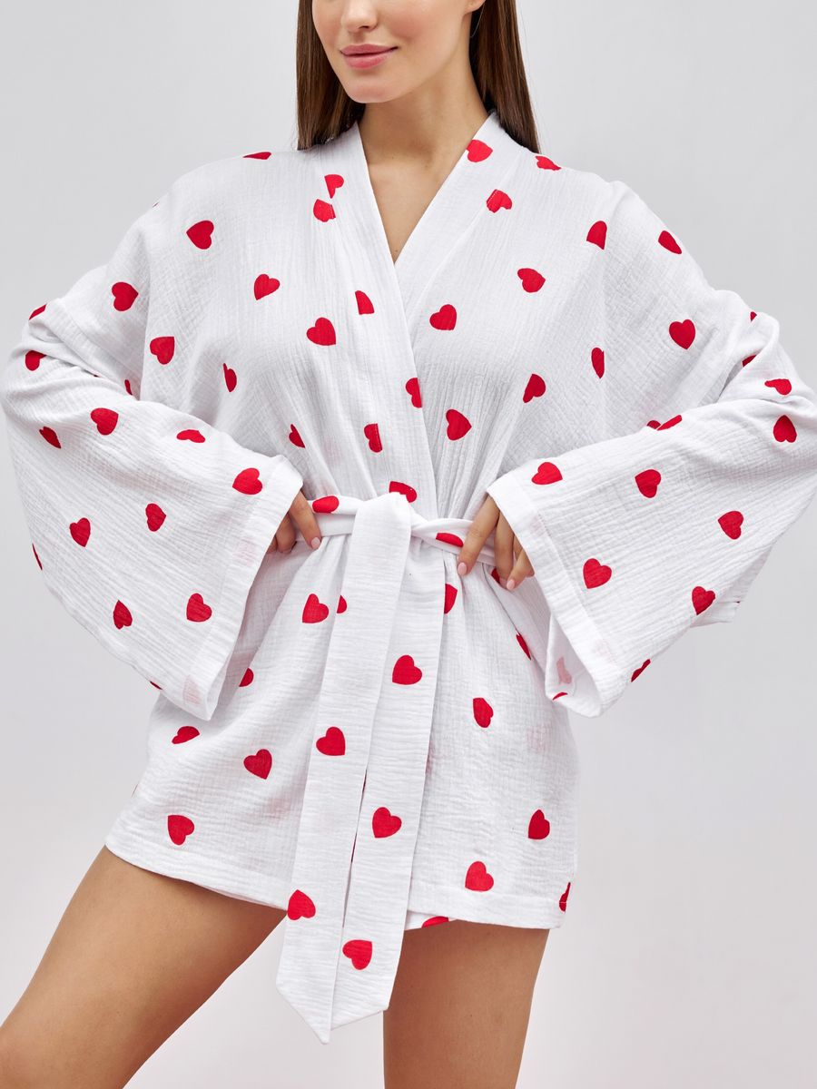 Комплект домашний женский Mimi Pajamas Brand 10002 белый 48-50 RU