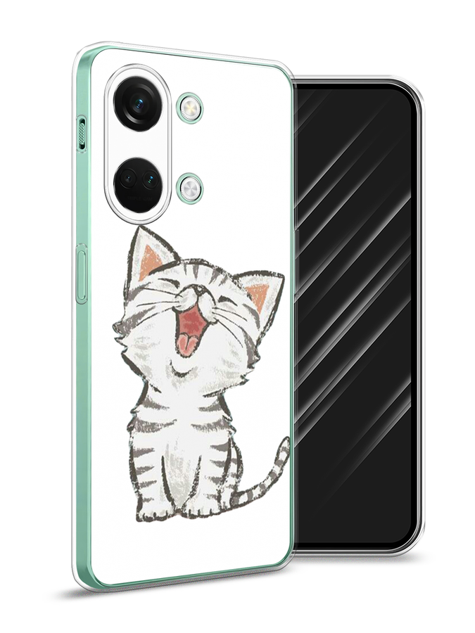 

Чехол Awog на OnePlus Nord 3 "Котенок рисованный", Серый;белый, 154050-1