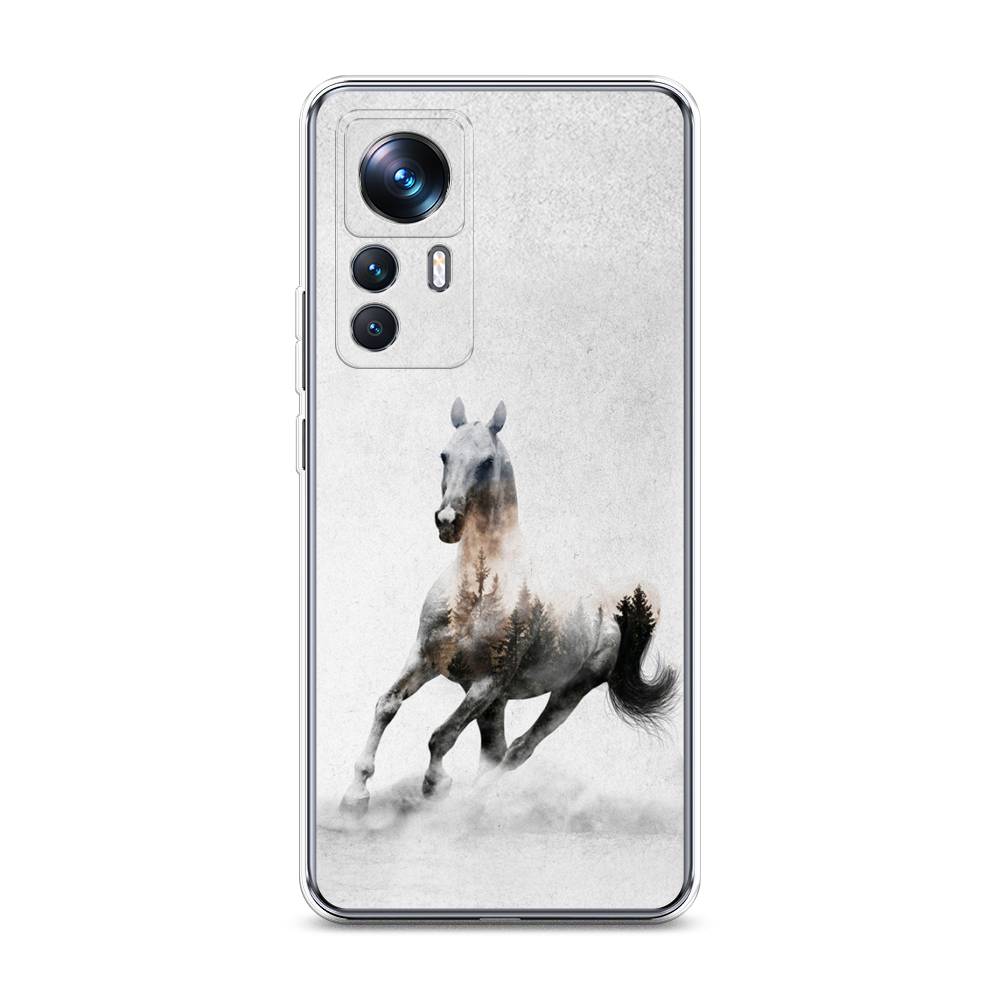 

Чехол Awog на Xiaomi 12T Pro / Сяоми 12T Про "Лошадь лес", Серый;черный