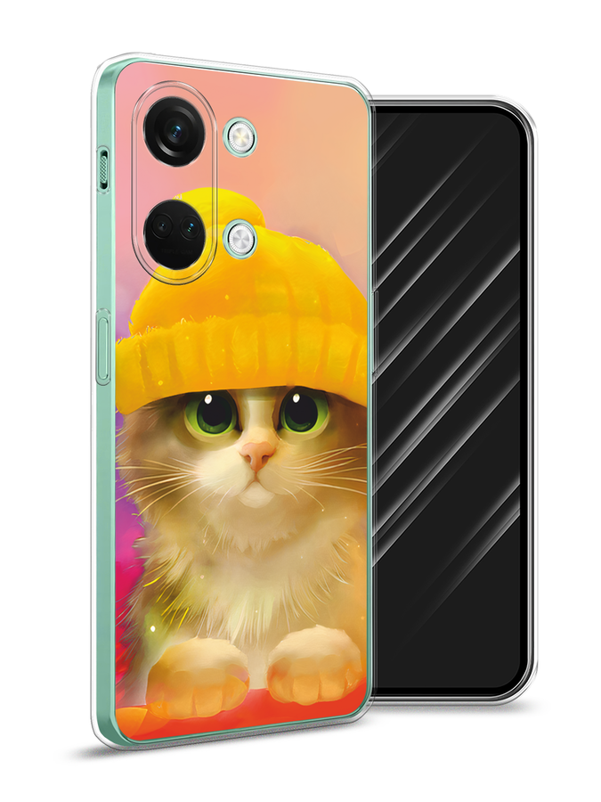 

Чехол Awog на OnePlus Nord 3 "Котенок в желтой шапке", Желтый, 154050-2
